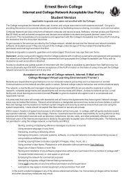 college network agreement form - Ernest Bevin College
