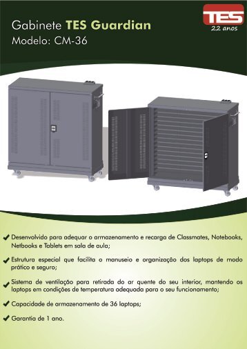 Folheto Gabinete de Recarga TES Guardian CM-36