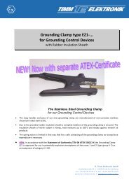 Grounding Clamp type EZ1-... for Grounding Control ... - Ex-Baltic