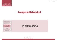 Computer Networks I IP addressing