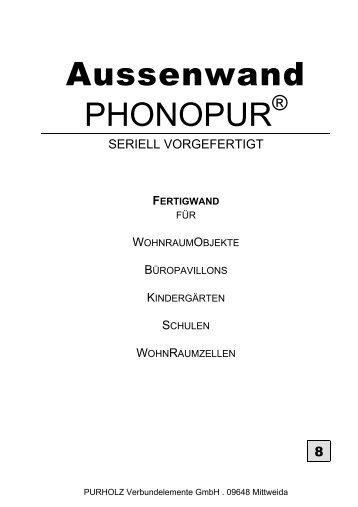 PDF: Technische Details PHONOPUR - Purholz Verbundelemente ...