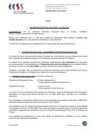 Avis redressements maxima / chambres professionnelles ... - CCSS