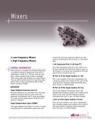 Mixers - ELISRA Microwave Division