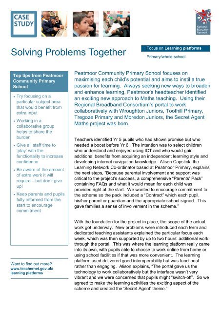 Case Study: Solving Problems Together - E2BN