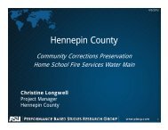 Hennepin County - Performance Based Studies Research Group