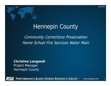 Hennepin County - Performance Based Studies Research Group