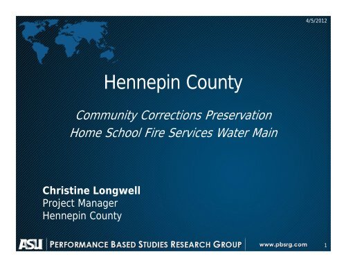 Hennepin County - Performance Based Studies Research Group