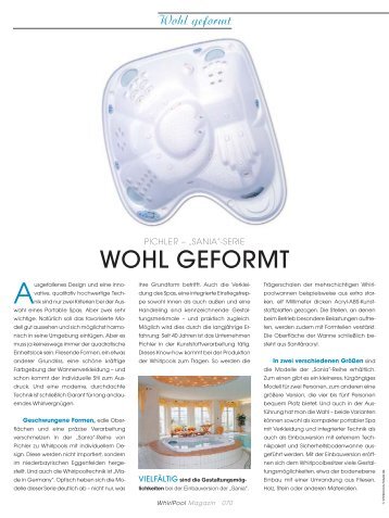 Whirlpool Magazin 01/2007 - Pichler - Whirlpool-zu-Hause.de