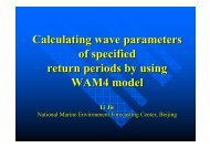Calculating wave parameters of specified return periods by using ...
