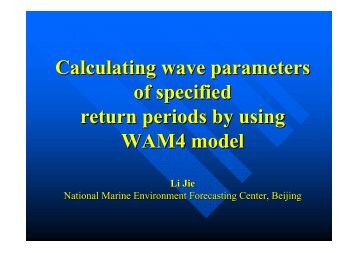 Calculating wave parameters of specified return periods by using ...