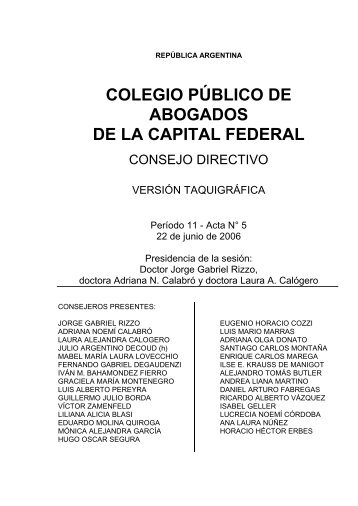 22 - Colegio PÃºblico de Abogados de la Capital Federal