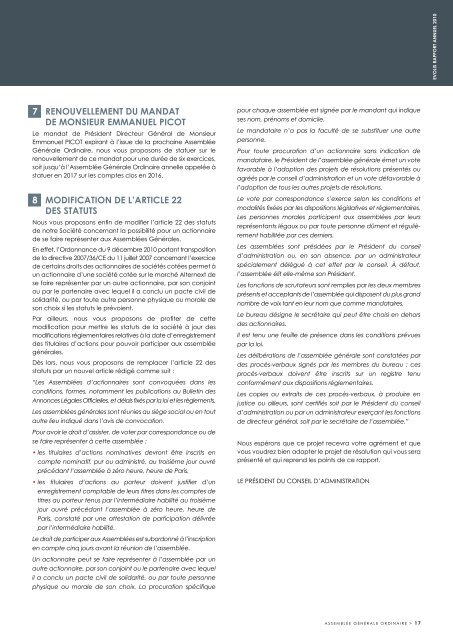 RAPPORT ANNUEL 2010 - Evolis