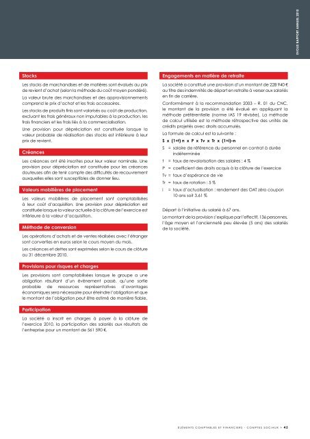 RAPPORT ANNUEL 2010 - Evolis