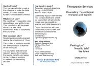 Therapeutic Services - Redcar & Cleveland Mind