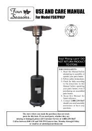 FS87PHLP Patio Heater Manual - Sure Heat Manufacturing