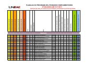 planilha do programa de atividades complementares ... - Fae