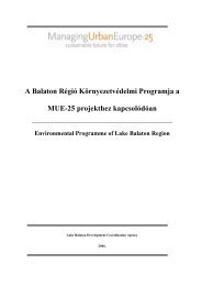 A Balaton RÃ©giÃ³ KÃ¶rnyezetvÃ©delmi Programja a MUE-25 projekthez ...