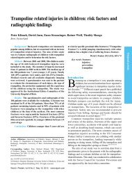 Trampoline related injuries in children - World Journal of Pediatrics