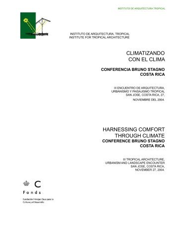climatizando con el clima - Instituto de Arquitectura Tropical