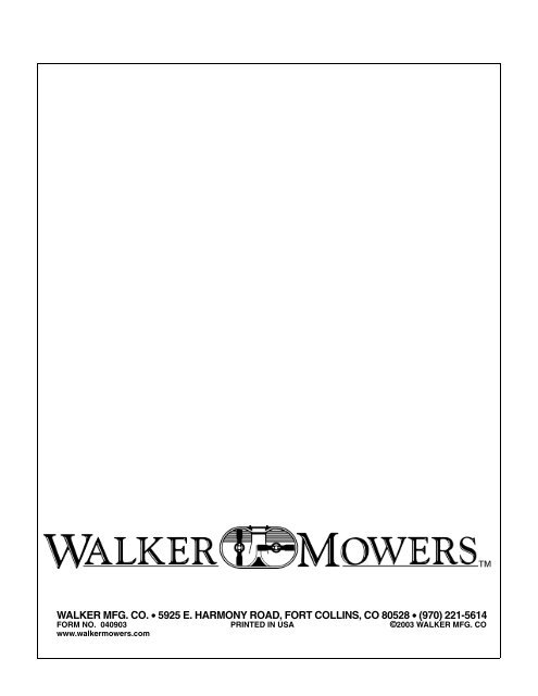 MDD Parts Manual.book - Walker Mowers