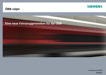 ÃBB Railjet - eine neue Fahrzeuggeneration fÃ¼r die ÃBB