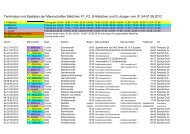 Terminplan und Spielplan der Mannschaften ... - FC GroÃalmerode