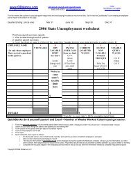 2006 State Unemployment worksheet - QBalance.com