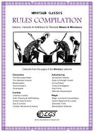 RULES COMPILATION - Mazes & Minotaurs - Free