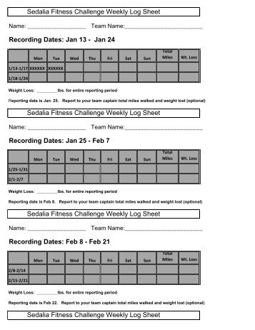 Participant Log Sheet