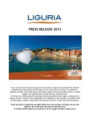 the 2011 press file (pdf 3934 kb) - Turismo in Liguria