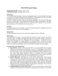 Ess 102 Writing Project Earth And Space Sciences