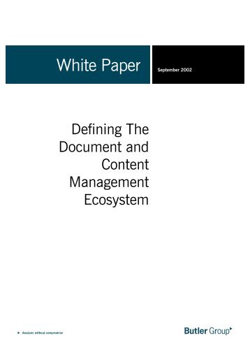 Defining the Document and Content Management Ecosystem