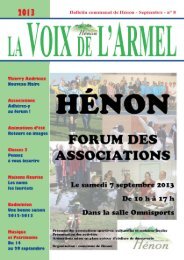 La Voix de l Armel septembre 2013.pdf - Mairie de Henon