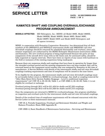 Kamatics Shaft Program - Phoenix Heliparts, Inc