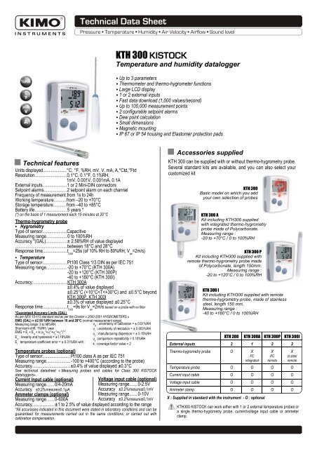 KTH 300 KISTOCK - Instruments-de-mesure.com