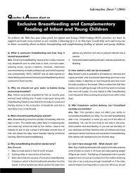 Question & Answers sheet on Exclusive Breastfeeding and ... - BPNI