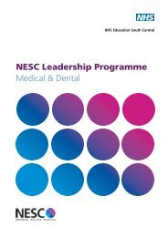 NESC Leadership Programme Medical & Dental - Workforce and ...