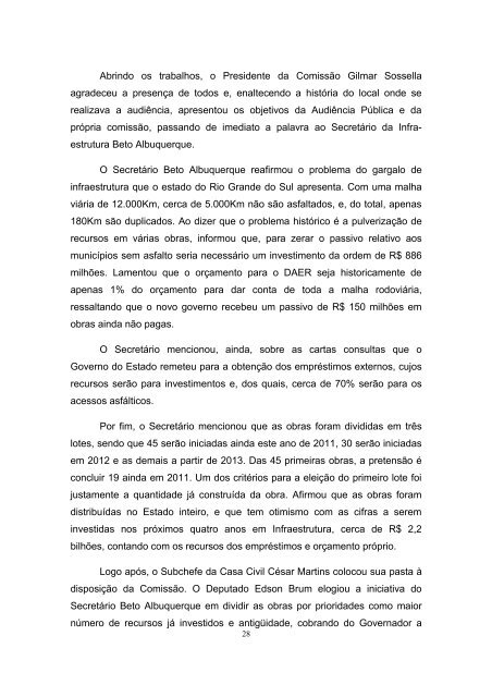 comissÃ£o especial sobre municÃ­pios sem acesso asfÃ¡ltico relatÃ³rio