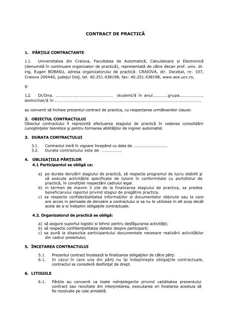 FiarÄƒ Proces A Pozitiona Facultatea De Automatica Si Calculatoare Craiova Grupe Butlercarriers Com