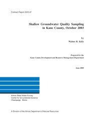 Shallow Groundwater Quality Sampling in Kane County, October 2003