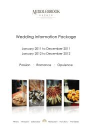Wedding Information Package - McLaren Vale