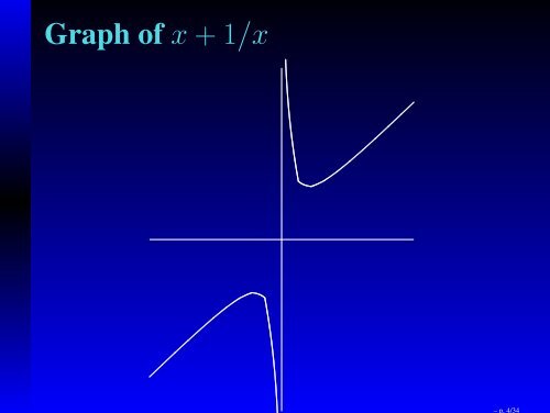 Math 211 Business Calculus Applications of Derivatives