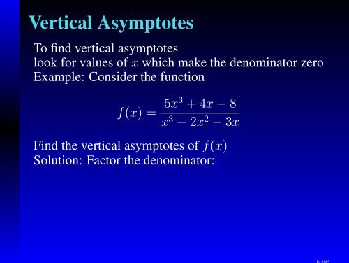 Math 211 Business Calculus Applications of Derivatives