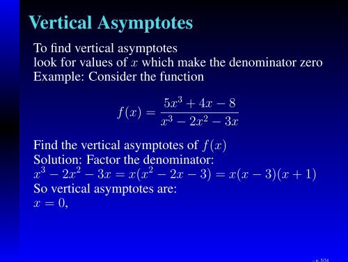 Math 211 Business Calculus Applications of Derivatives