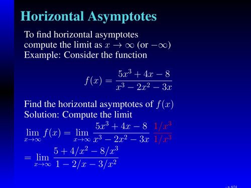 Math 211 Business Calculus Applications of Derivatives