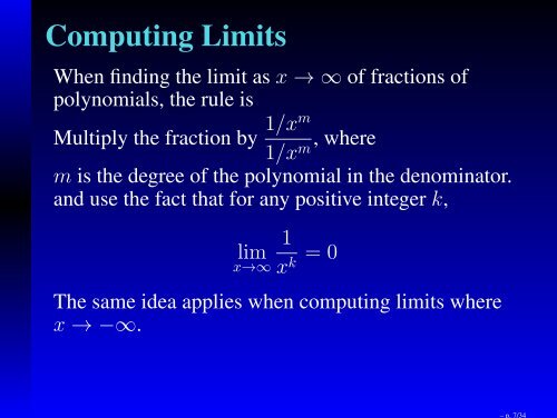 Math 211 Business Calculus Applications of Derivatives