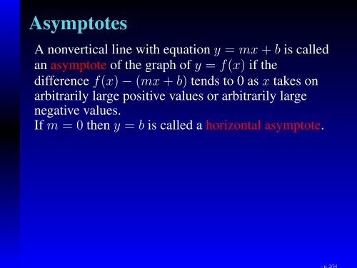 Math 211 Business Calculus Applications of Derivatives