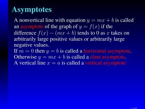 Math 211 Business Calculus Applications of Derivatives