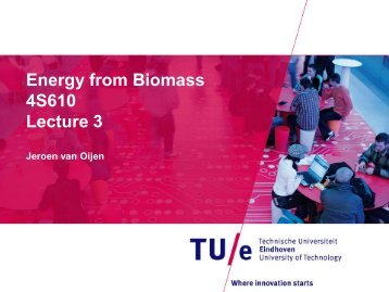 Energy from Biomass Lecture 1 - Mechanical Engineering