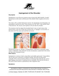 Impingement of the Shoulder - USA Shooting